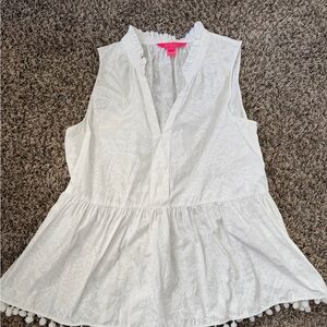 Lilly Pulitzer White Sleeveless Blouse